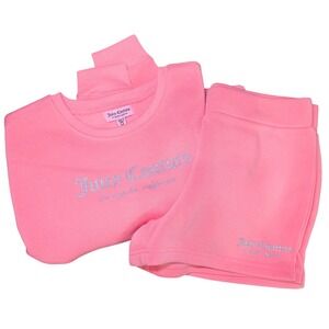 Juicy Couture Sweatshirt and Shorts Loungewear Sleepwear Size M NWT Retail $139